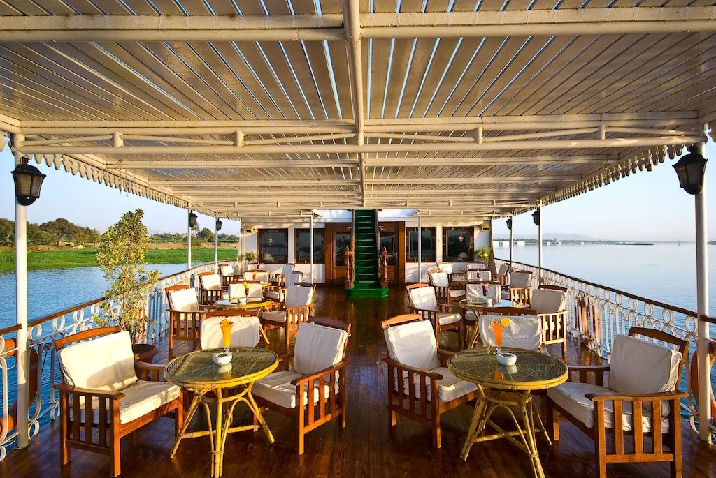 Sun deck of the Steam Ship Karim Nile Cruise Nile cruise